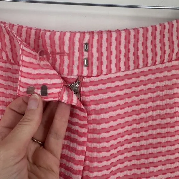 NWT Sedge Red &‎ White Ruffle Short Suit Set Size Medium Candy Stripe Blouse - Image 13