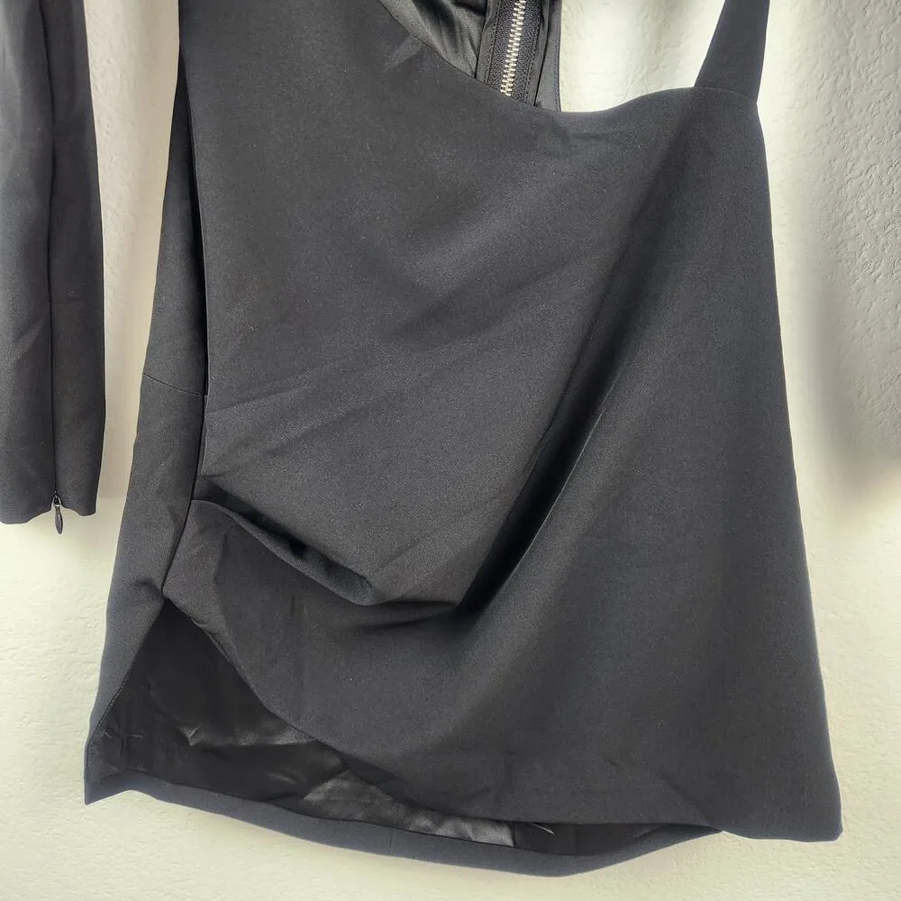 Retrofete Black Mini Dress Long Sleeve Cut Out Size Small? Sample - Image 3