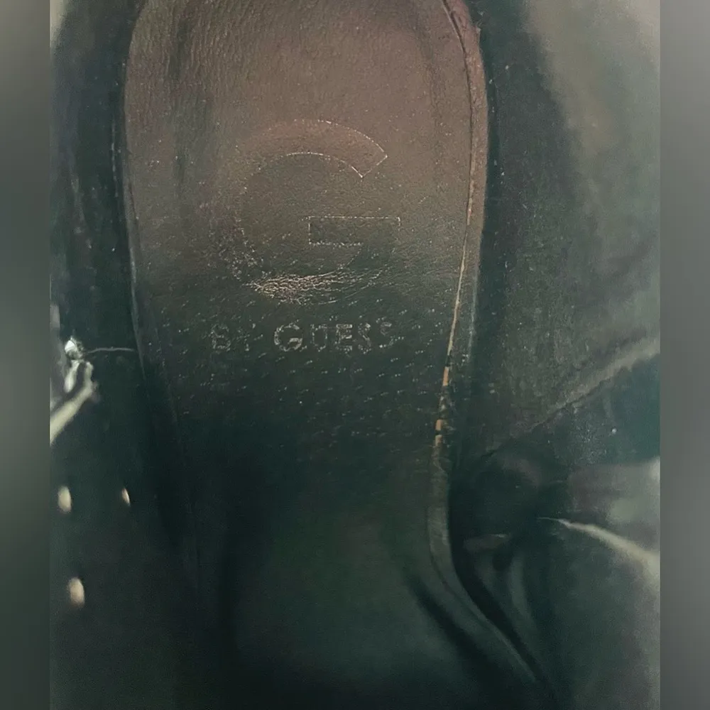 G by Guess Sleek Black Ankle Booties with Open Toes and Side Zipper Size 7M - Image 11