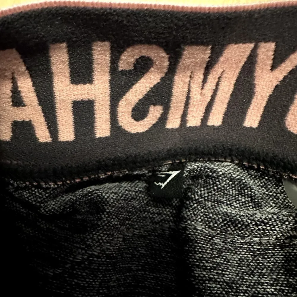 Gymshark Flex Leggings Charcoal Marl Peach Pink xsmall - Image 3