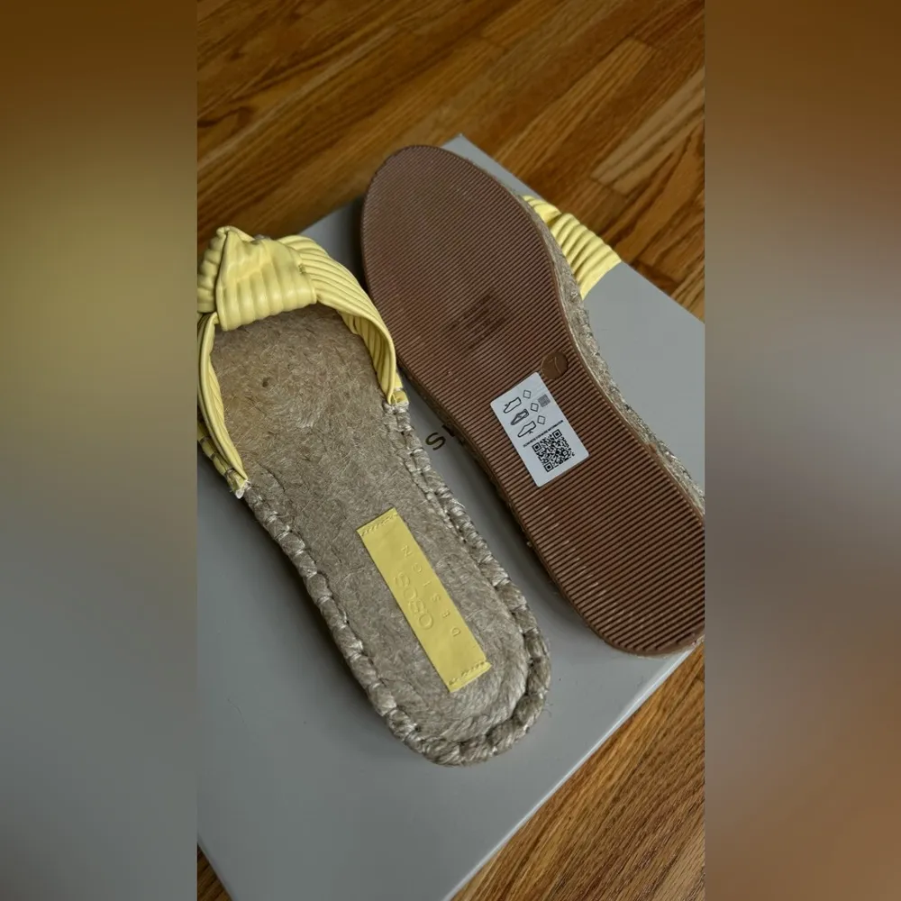 ASOS New yellow knotted espadrille mule sandals flip-flops size US 9 - Image 6