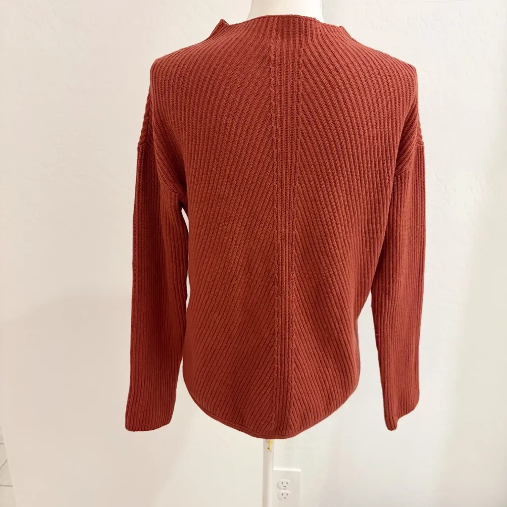 Aritzia Babaton Chalmers Mock Neck Brown Wool Blend Sweater Size S - Image 9