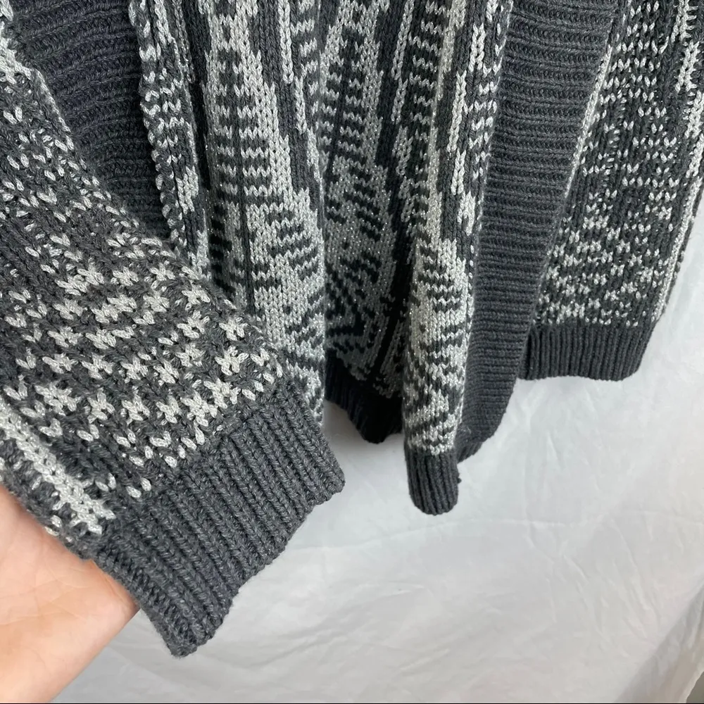 Talbots Wool Blend Metallic Boho Sweater Cardigan - Image 4