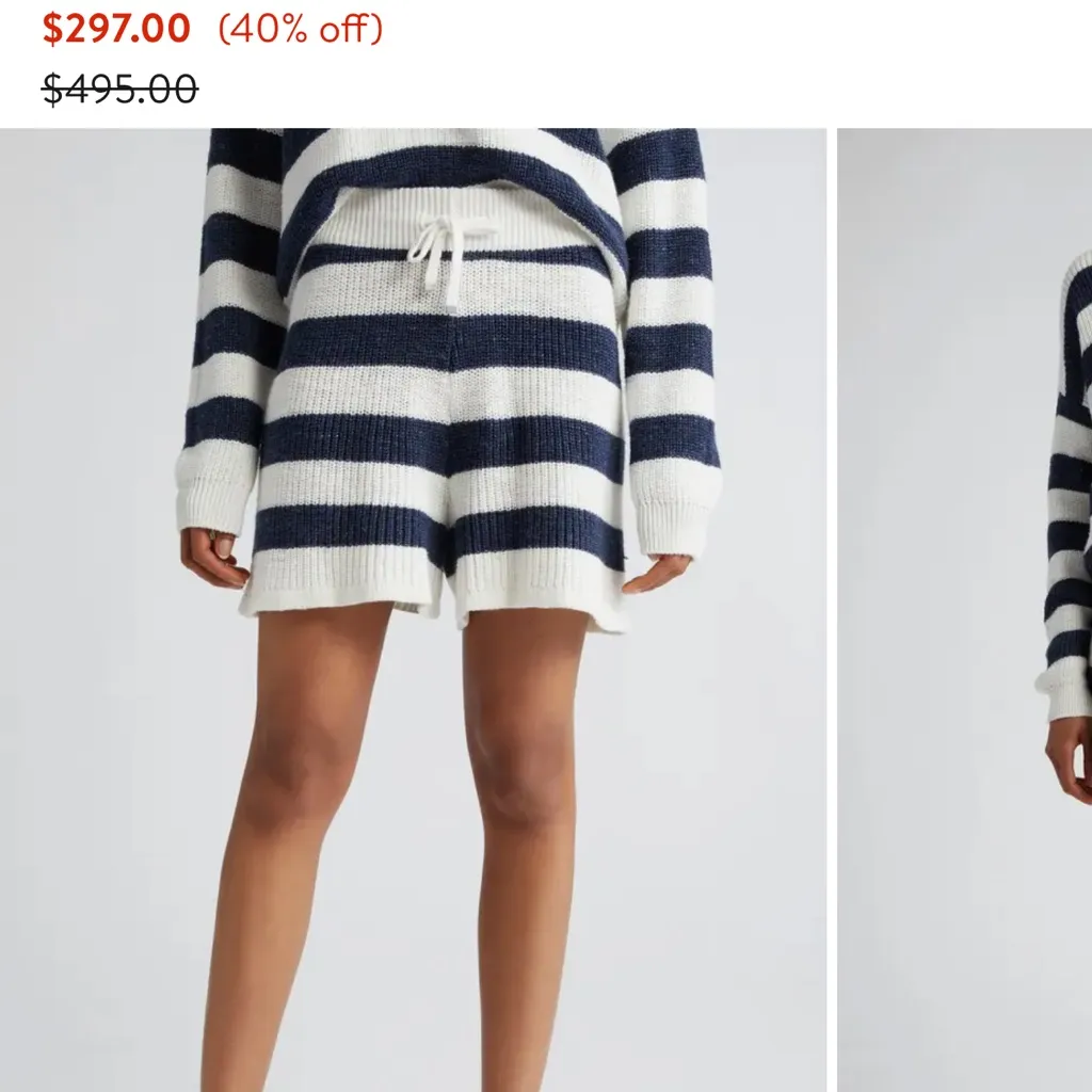 Eleventy Navy and White Striped Knitwear Blue Size XS - Image 2