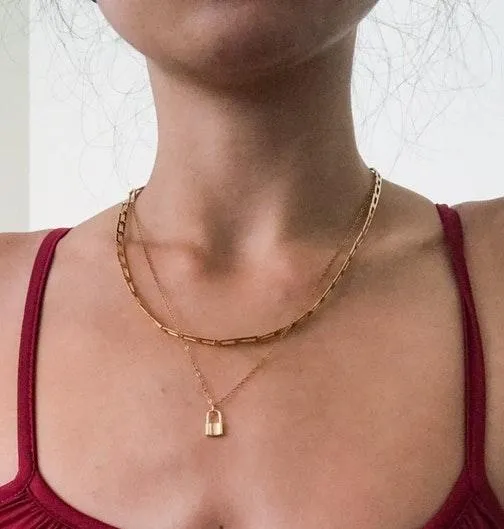 Handmade ADRI | The Mini Padlock Dainty 14k Gold Filled Necklace - Image 3