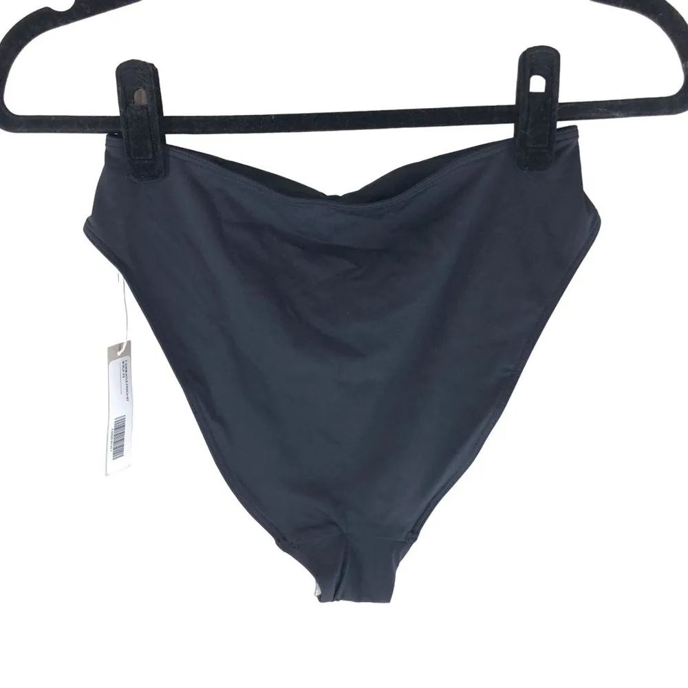 Everlane Womens The High-Rise Cheeky Bikini Bottom Black XS - Image 4