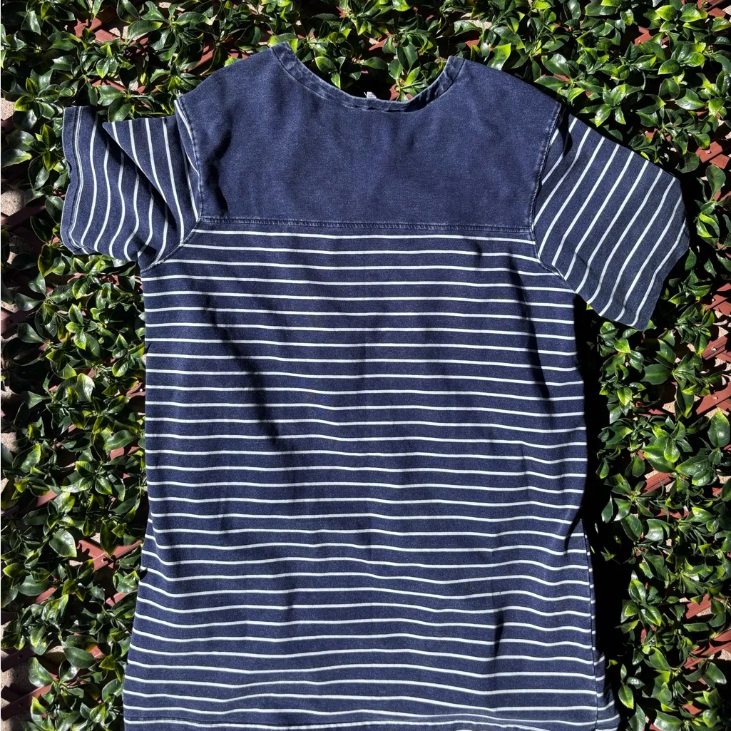 Jane and Delancey Navy and White Striped Short Sleeve Tee - Image 2
