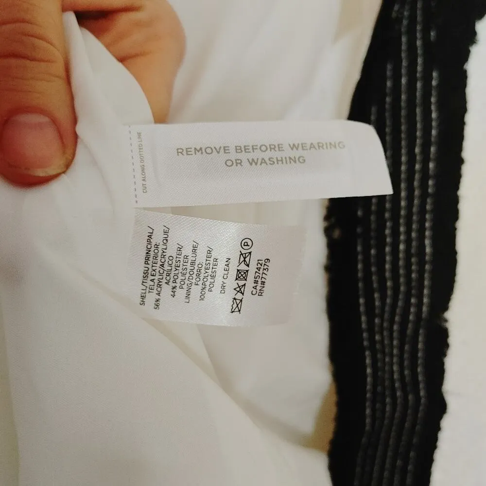 Ann Taylor Size 4 Blazer Textured Black White Professional Career Chic Preppy - Image 5