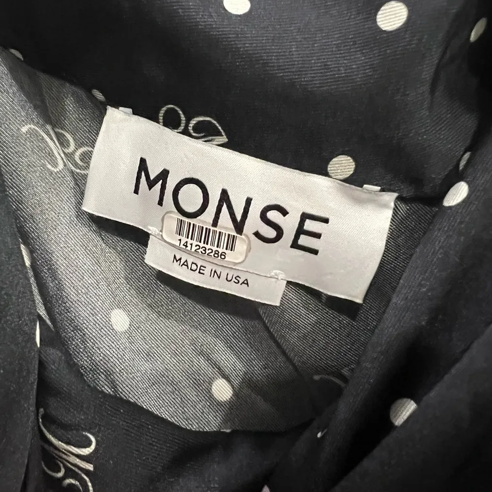 Monse Blue M Dot Drape Scarf Top Size 4 US $1,045 - Image 6