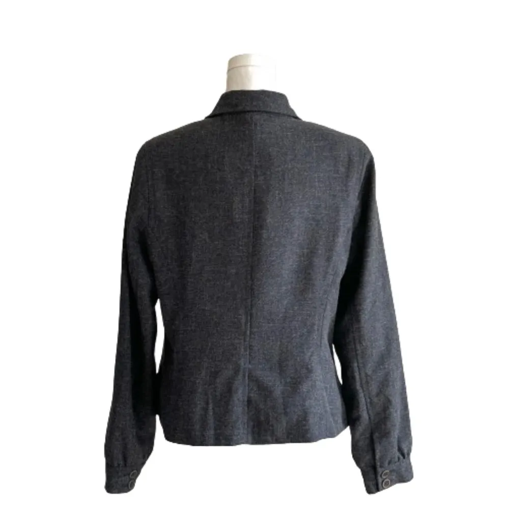 Isaac Mizrahi for Target Charcoal Gray Button Front Pocket Blazer Jacket Size 16 - Image 5