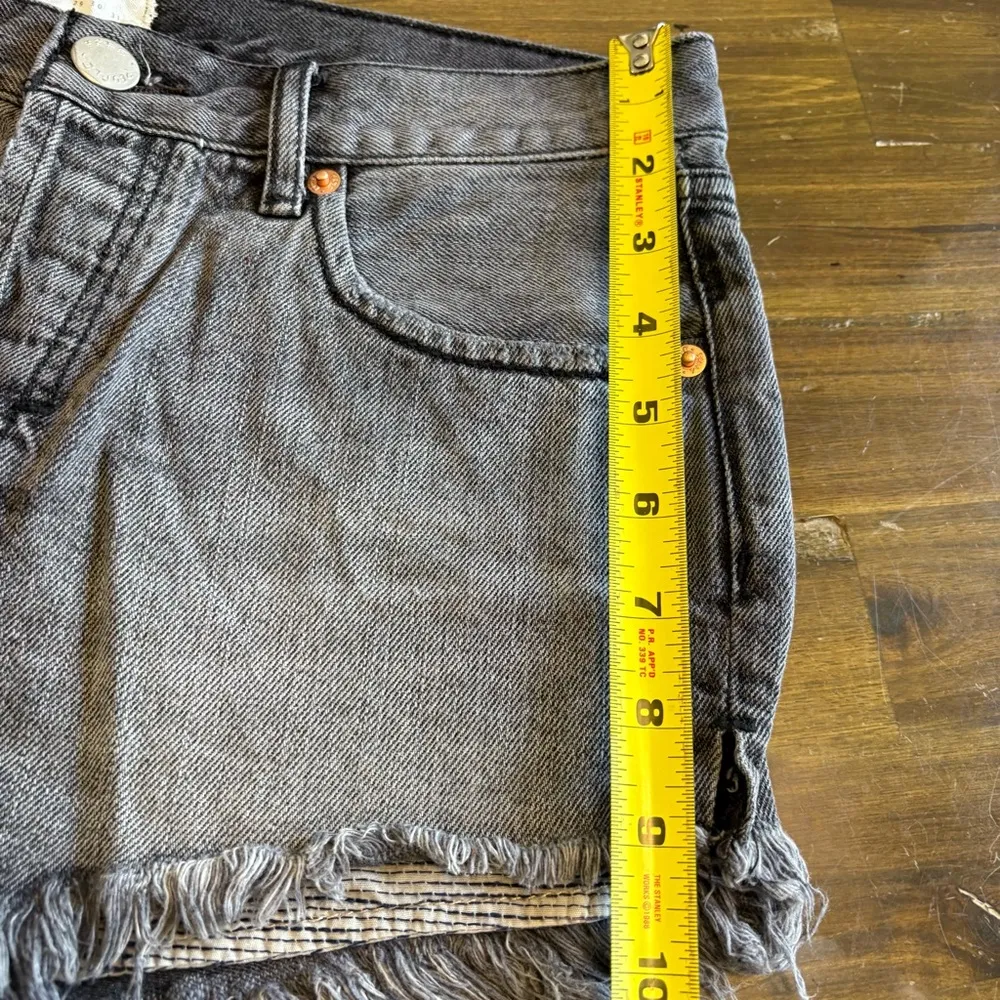 Free People We the Free Soft & Relaxed Cutoff Shorts Sulphur Black Womens 27 - Image 11