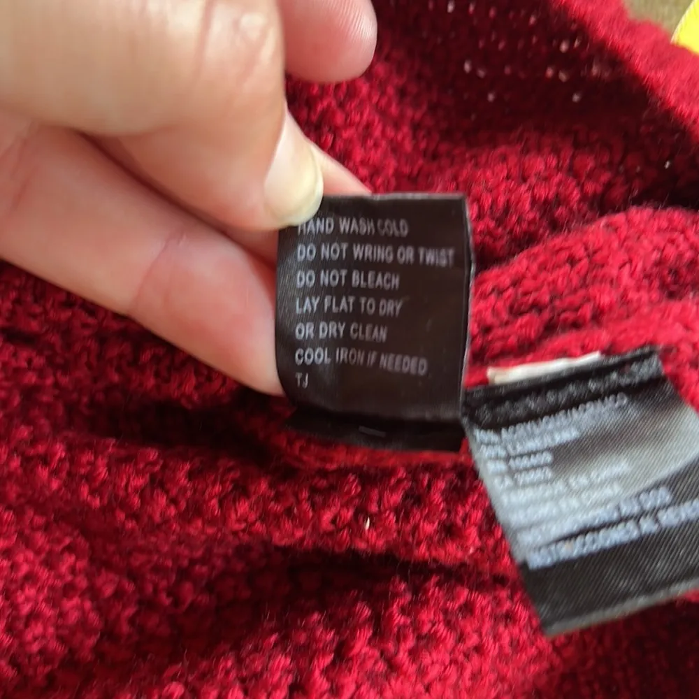 Tahari Arthur S Levine Wool Blend Sweater Dress Red Size M - Image 11