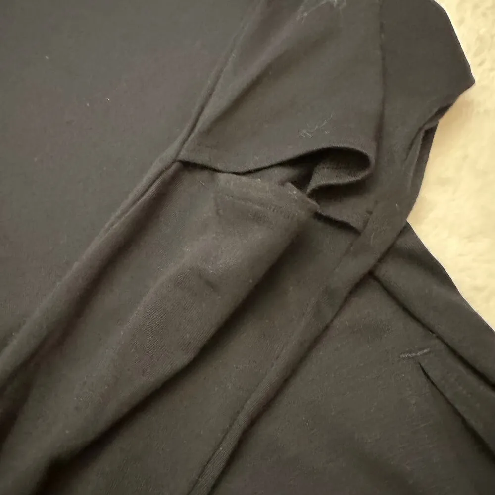 Black GymShark Long Sleeve Active Top sz L elbow holes - Image 4