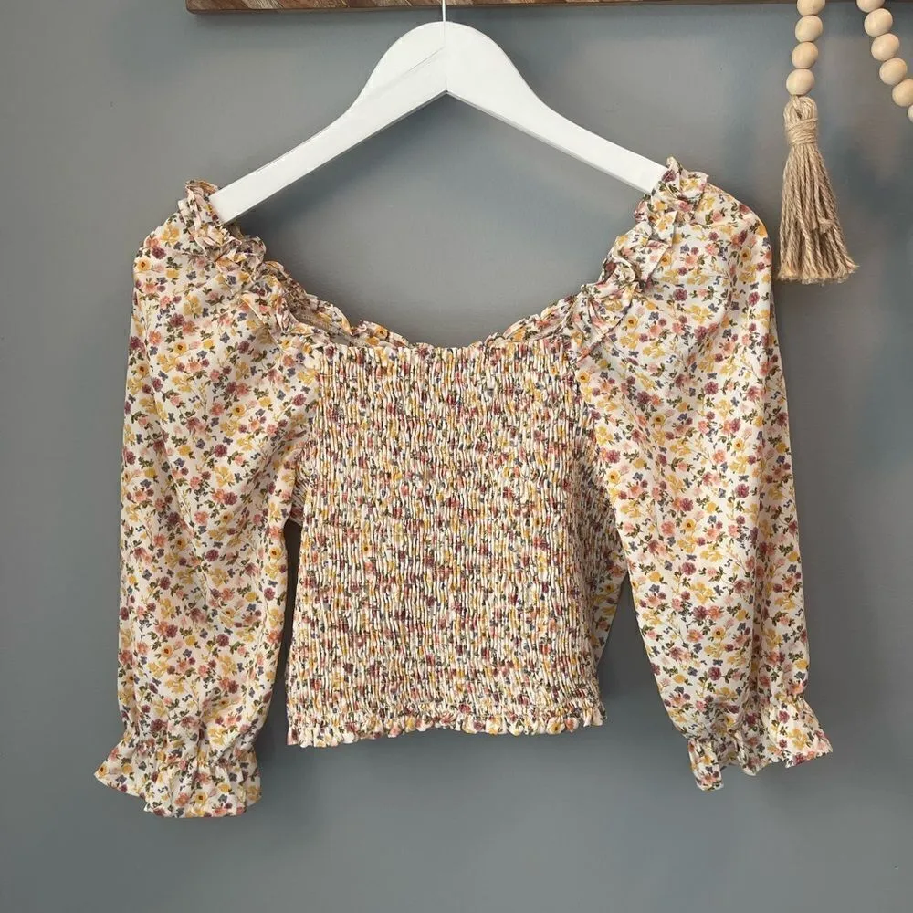 Paper Crane floral crop top Size XS - Image 2