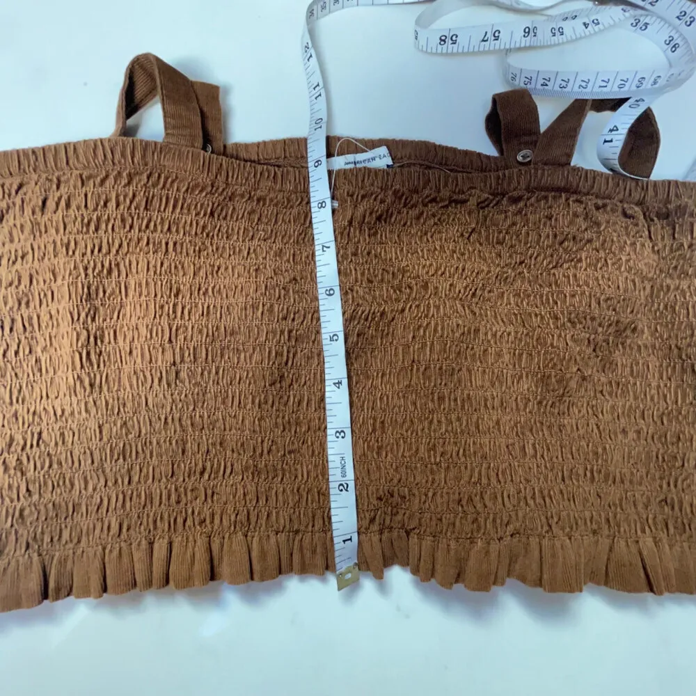 𝅺AMERICAN Eagle Outfitters Womens Brown Sleeveless Pullover Cropped Top Size L - Image 11