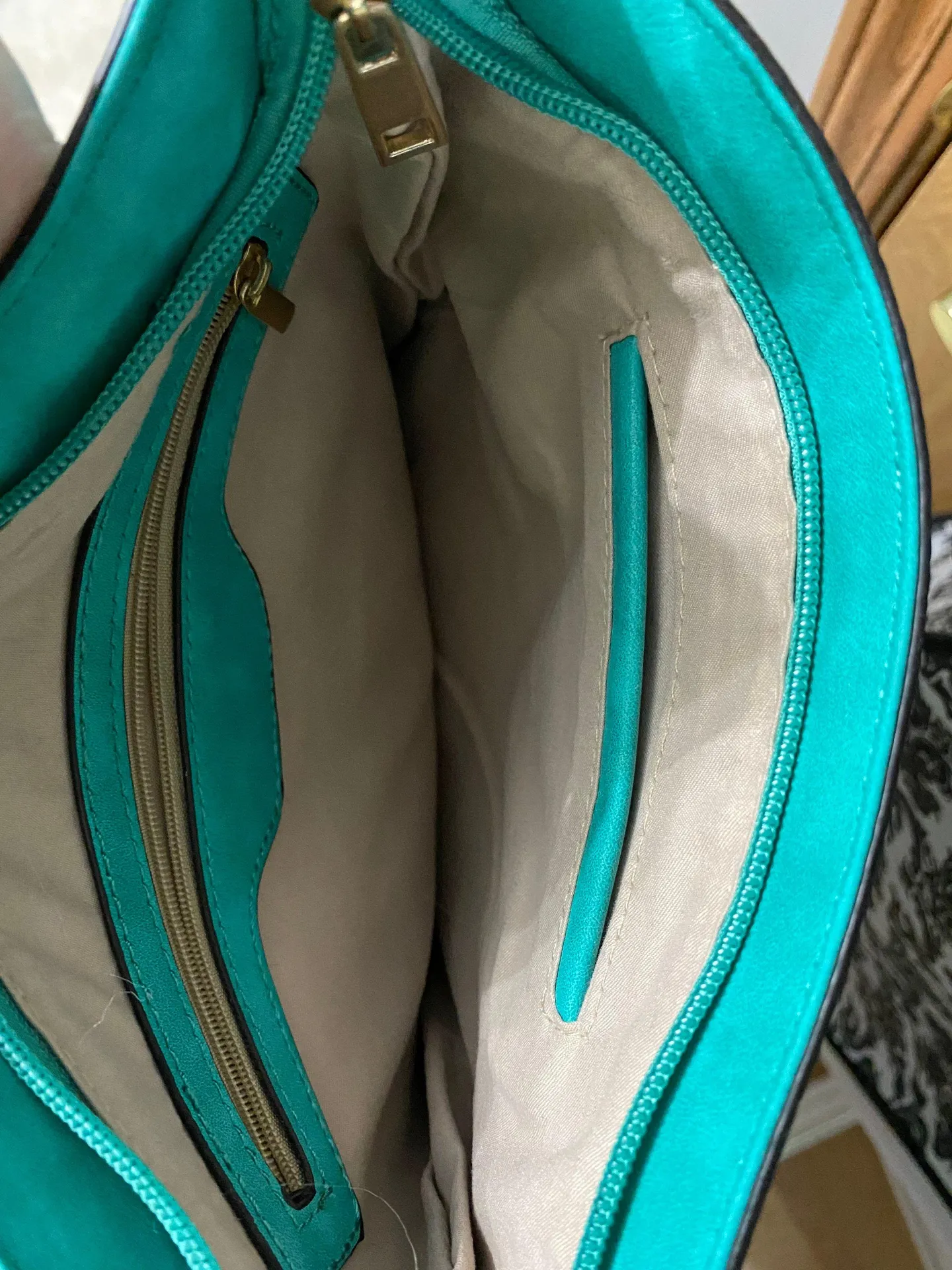 Teal Fringe Purse Green - Image 3