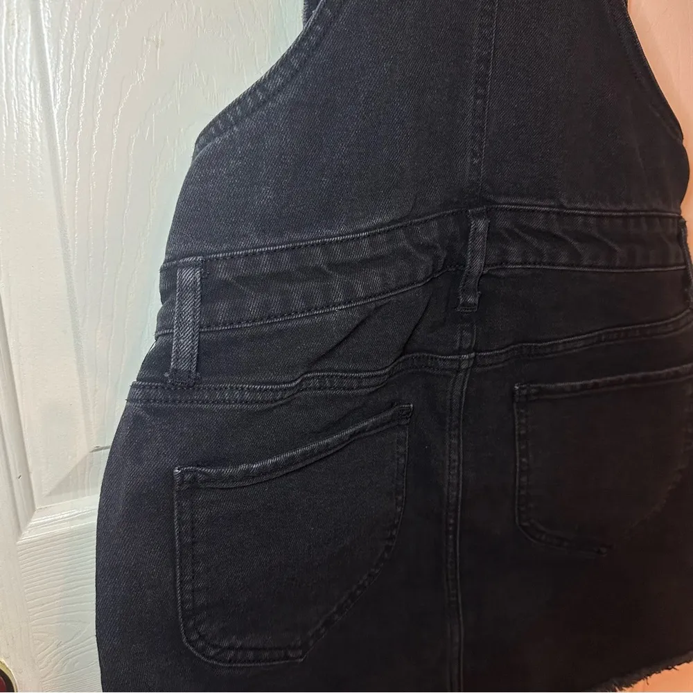 Arizona Jean Co Denim Jumper Dress Overall Jean Black Size Small Grunge Y2K Goth - Image 6