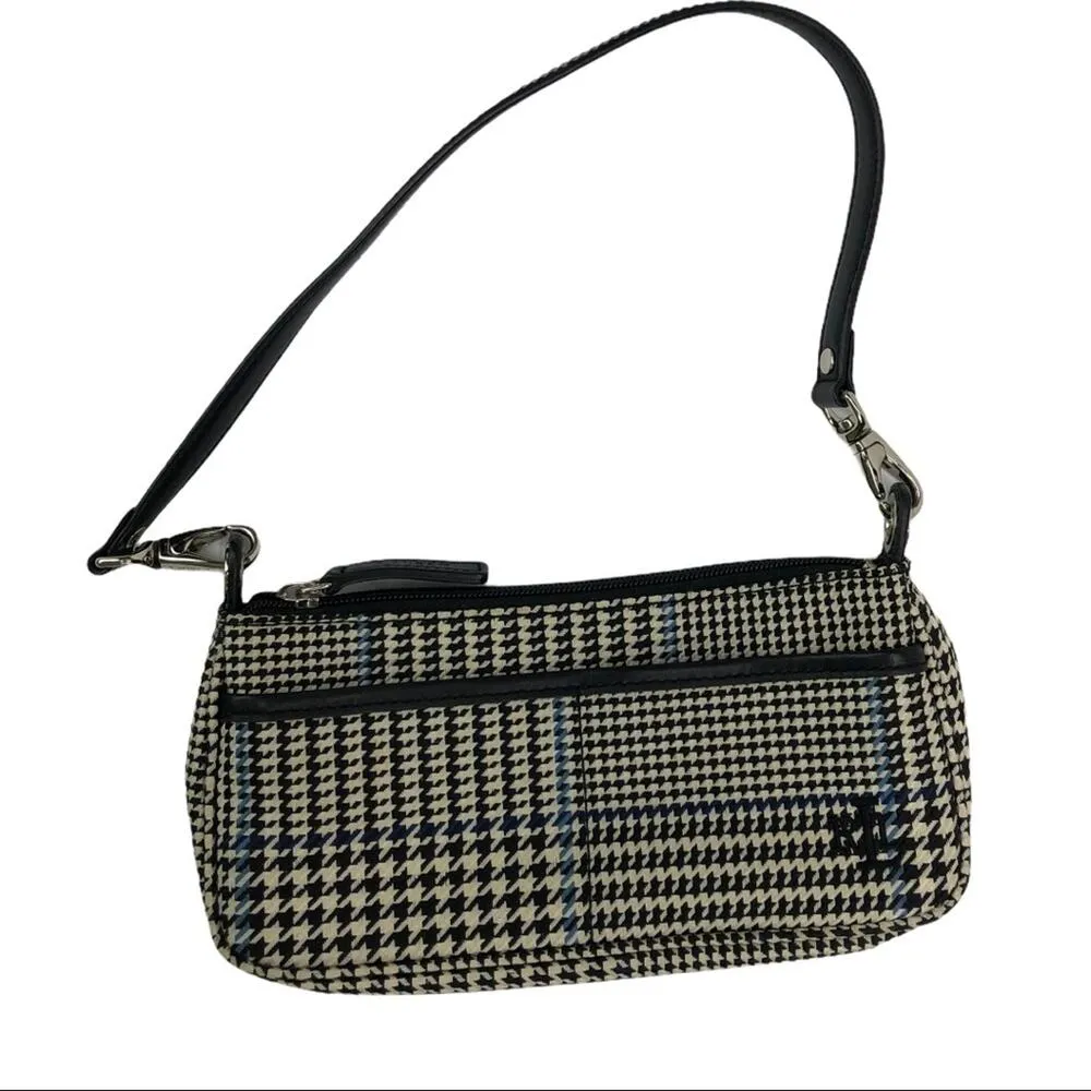Ralph Lauren Monogram Houndstooth Canvas Mini Bag - Image 7