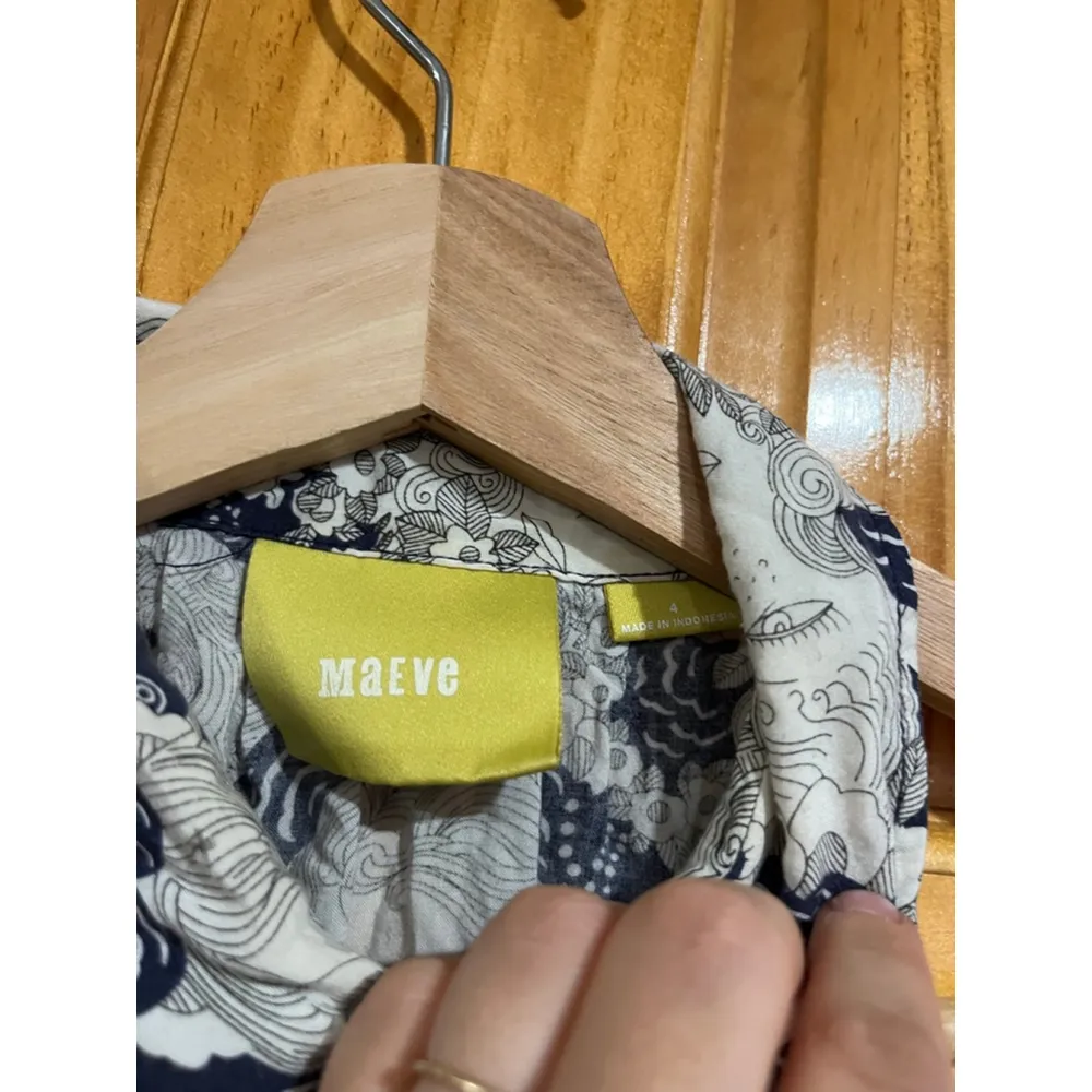 Women’s Maeve Anthropologie Boho Face Print Tesni Swing Tank Size 4 - Image 3