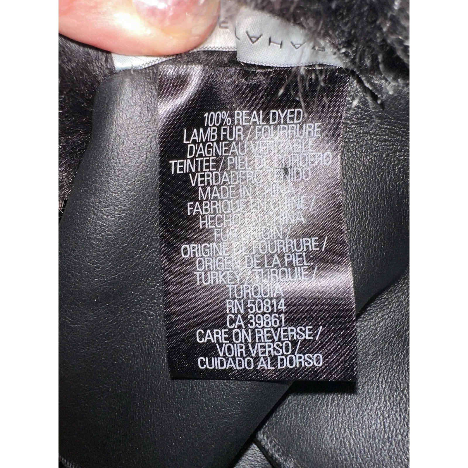 Elie Tahari Genuine Lambs Fur Leather Vest Reversible Womens XS/S Black/Brown - Image 6