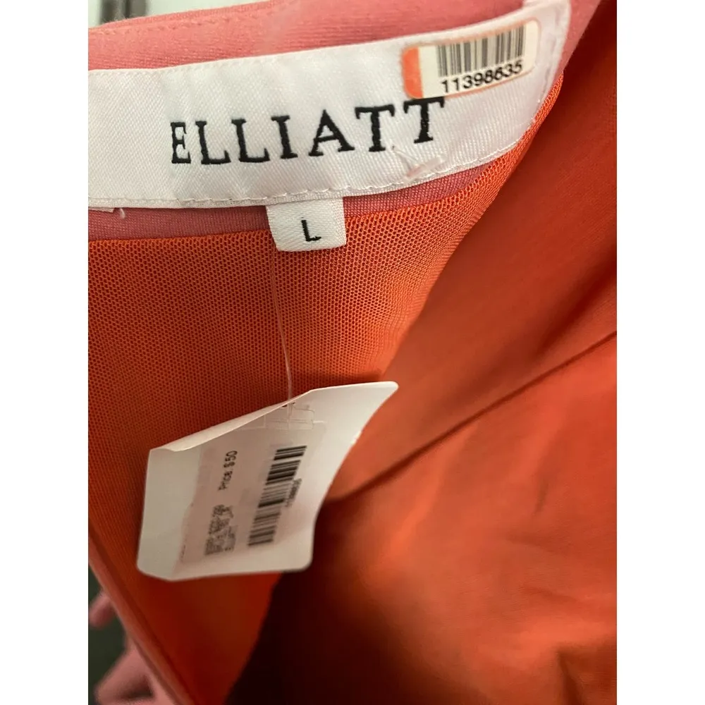 Elliatt Women's Size Large Strappy Halter Tie Midi Dress Pink Crepe Ruffle NWT - Image 7