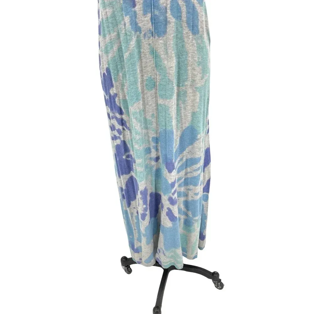 Lisa Todd Make A Splash Tie Dye‎ Maxi Tank Dress Gray Blue Purple Size Medium - Image 7