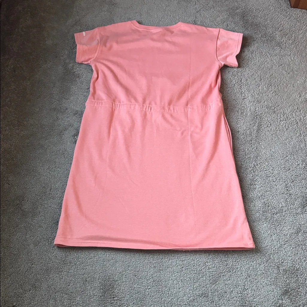 Columbia Peach Pink Sweat Drawstring Dress SIZE L - Image 6