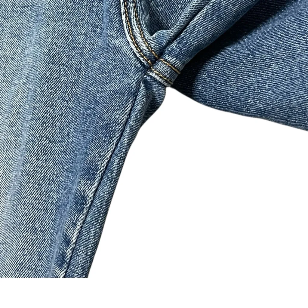 Driftwood Gizelle Jeans Womens 28 Blue Classic Fit Embroidered Side Boho Denim - Image 8