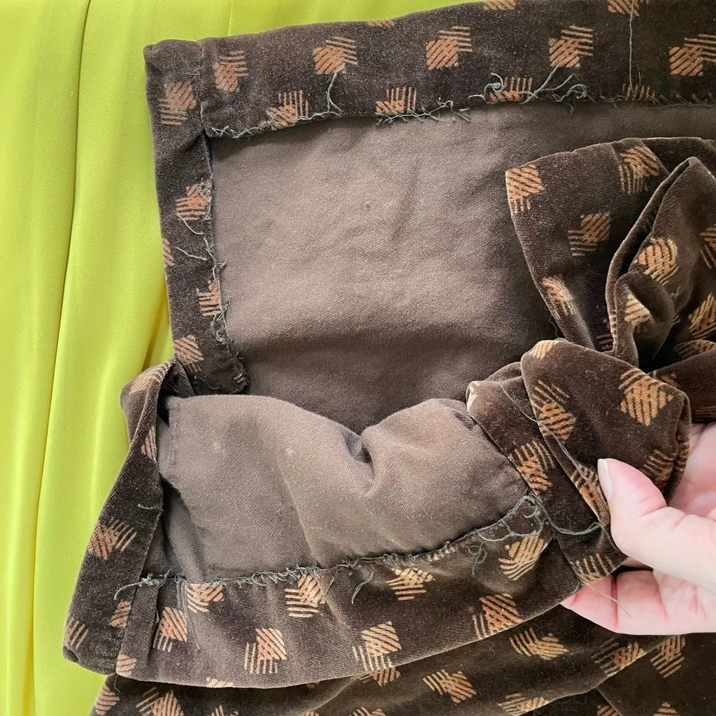 Vintage 70s Gloria Sachs Velveteen Barrymore Dagger Collar Button Blazer Jacket Brown Size M - Image 9