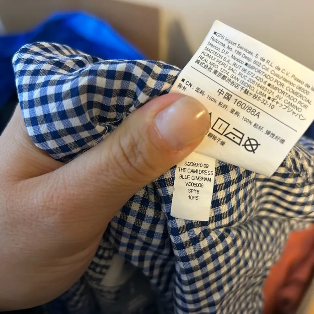 Old Navy Blue Gingham Cami Dress - Image 5