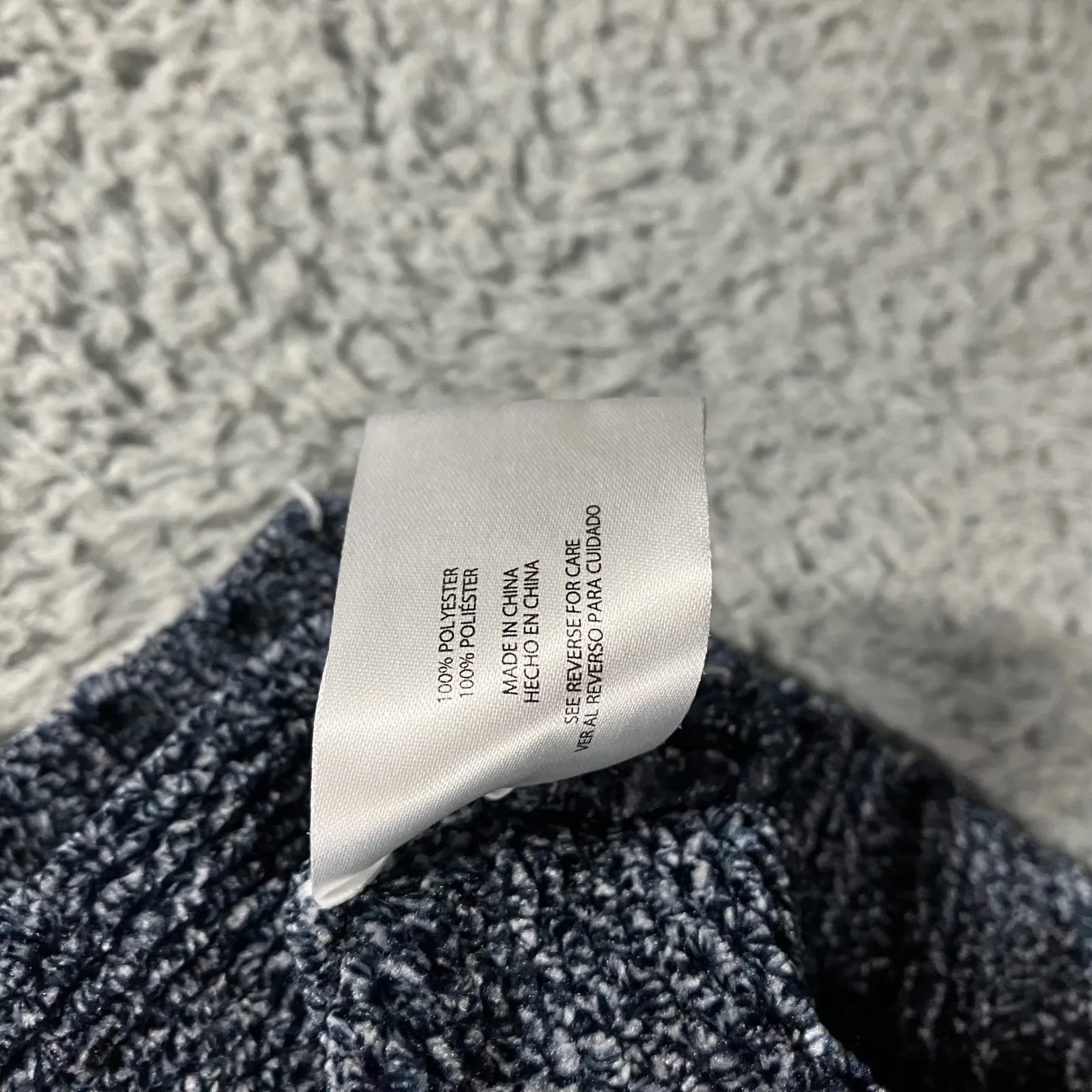 ORVIS V Neck Chenille Knit Sweater Women XL Blue Marled Long Sleeve Cozy Casual - Image 9