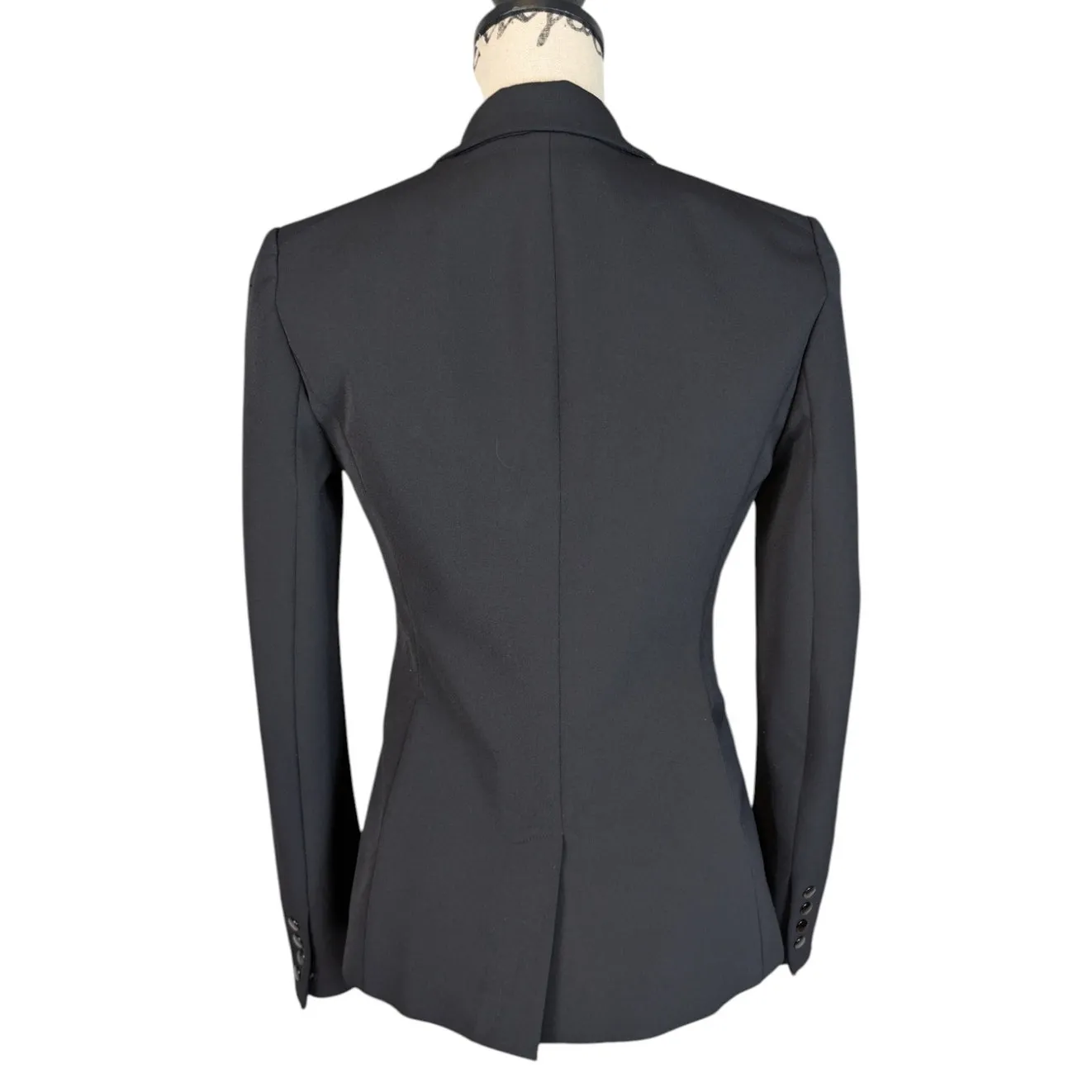 Veronica Beard Black Tailored Blazer Dickey Compatible Size 0 Zip Pocket Jacket - Image 2