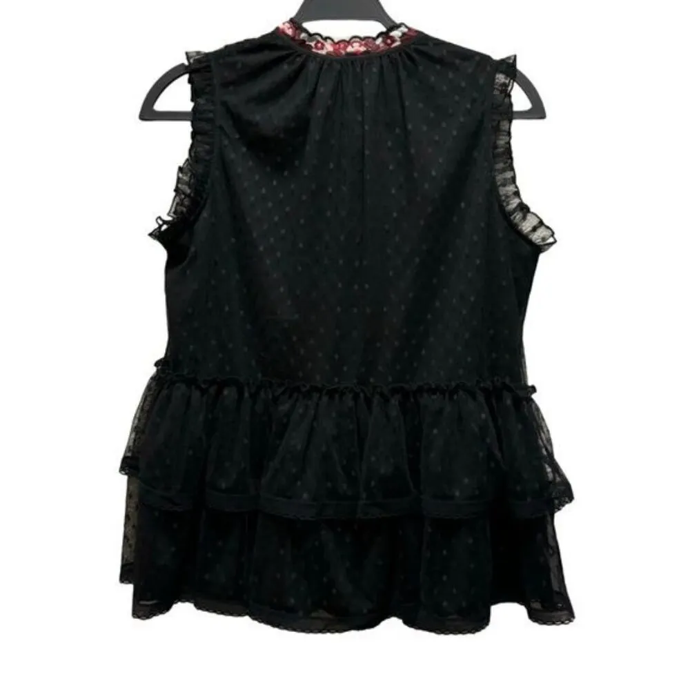kate spade Camelia Embroidered Top Size Medium - Image 3