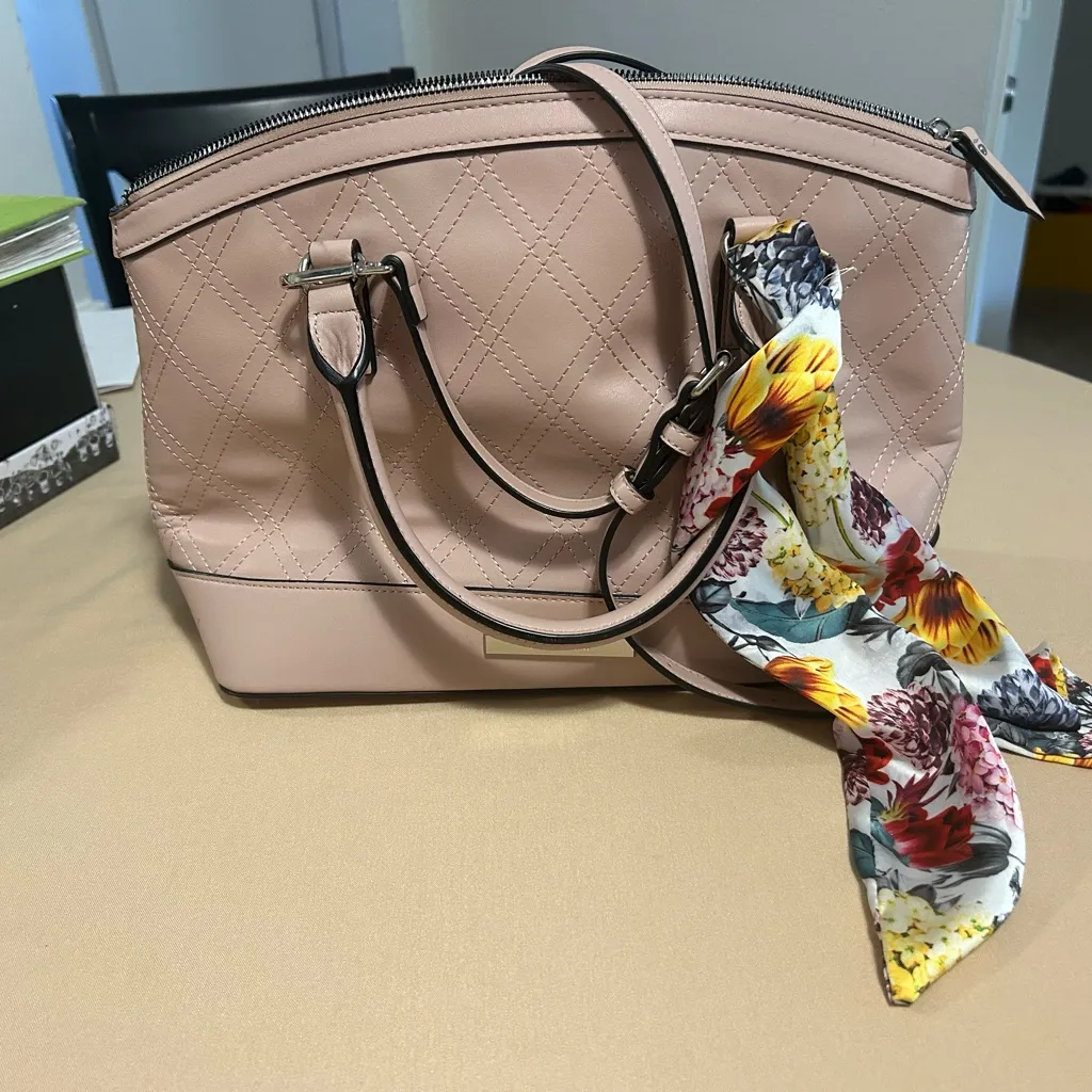 Purse Elegant Blush Quilted Satchel by Anne Klein-like new-gorgeous - Image 2