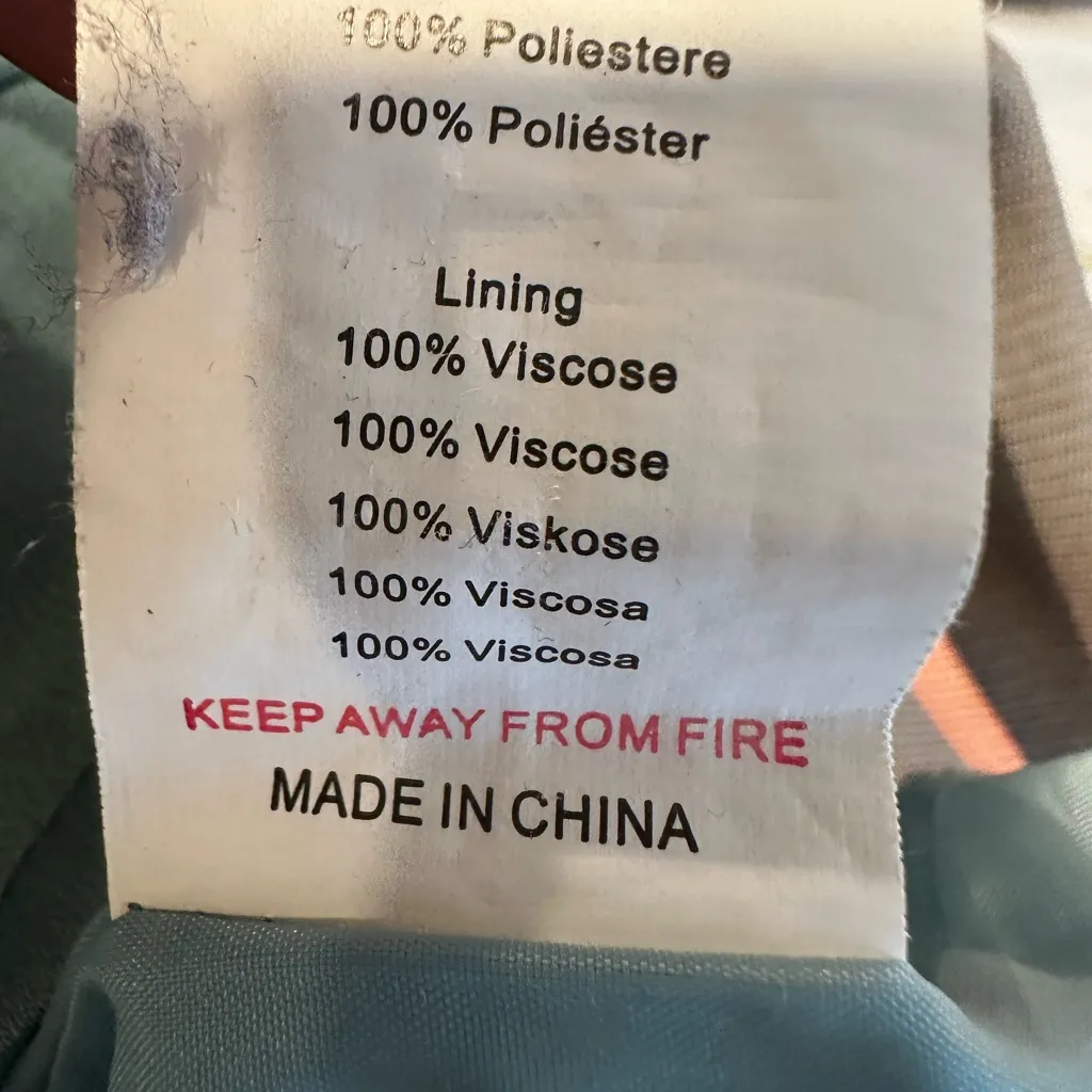 Glamorous Sz:XS Embroidered Eagle & Rose colorblock satin bomber Full Zip Jacket - Image 6