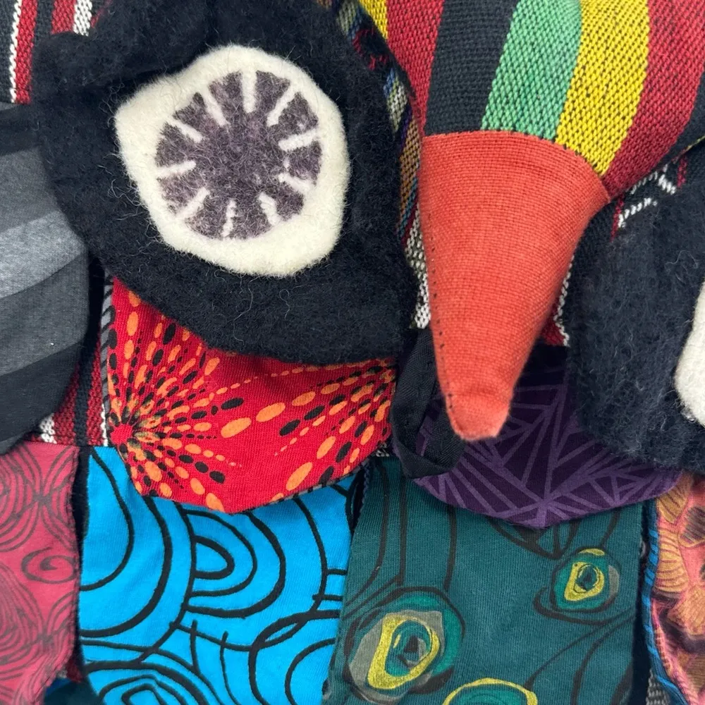 Vintage Y2K Boho Wearable Art Cross Body Bag Owl Colorful Design - Image 5