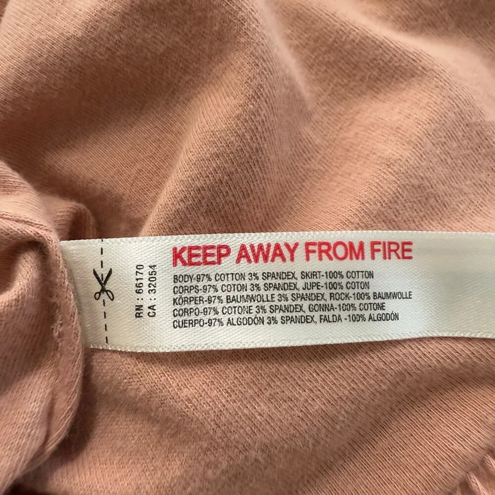 Free People dress bubble skirt midi pleated cotton blend drop waist square neck - Image 6