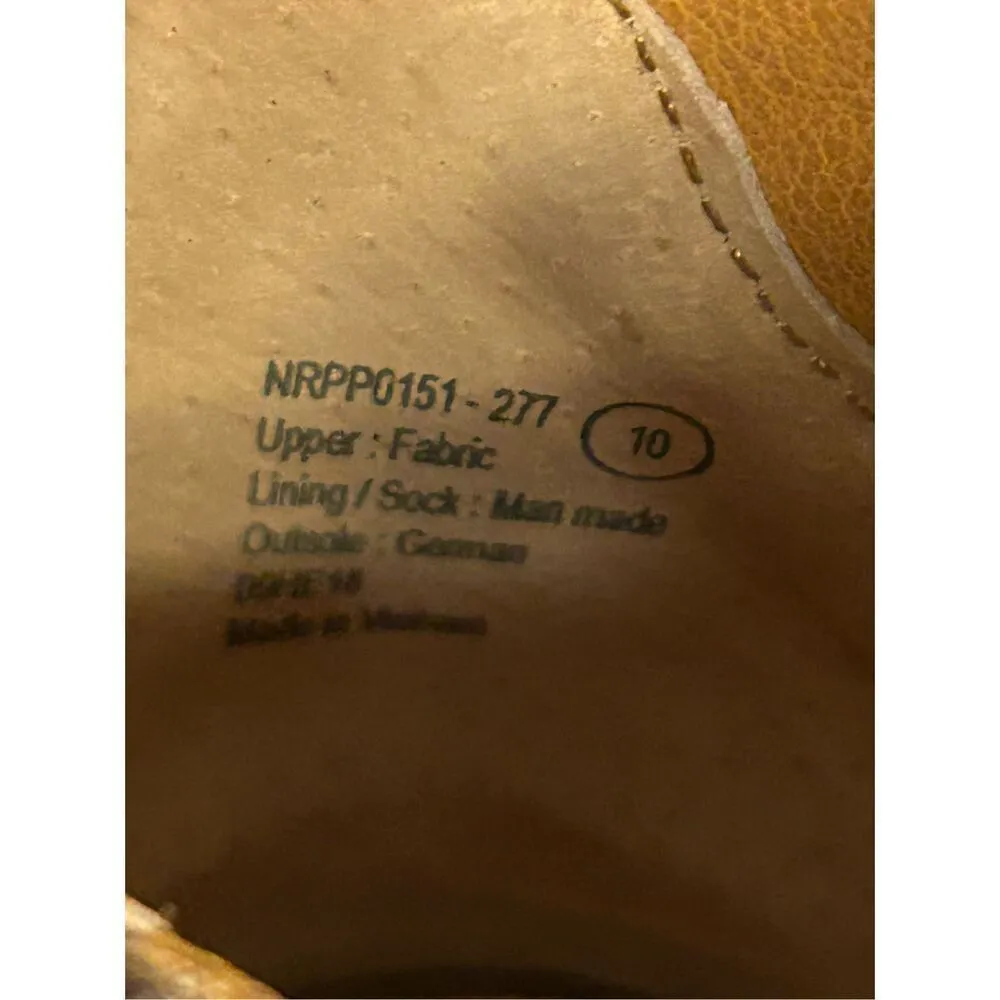 Not Rated Strappy Heeled Sandal Boots 10 Faux Suede Brown Block Heel Back Zip - Image 8