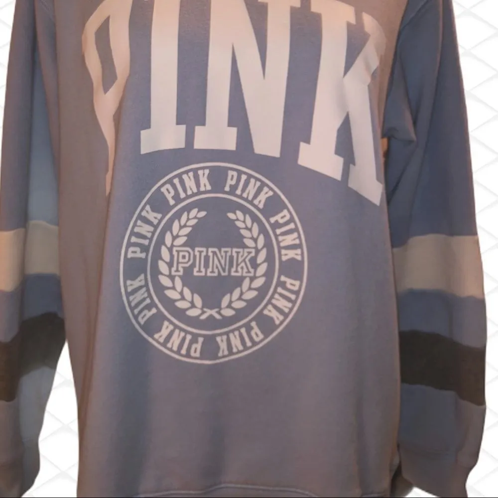 Pink brand blue sweatshirt - Image 3
