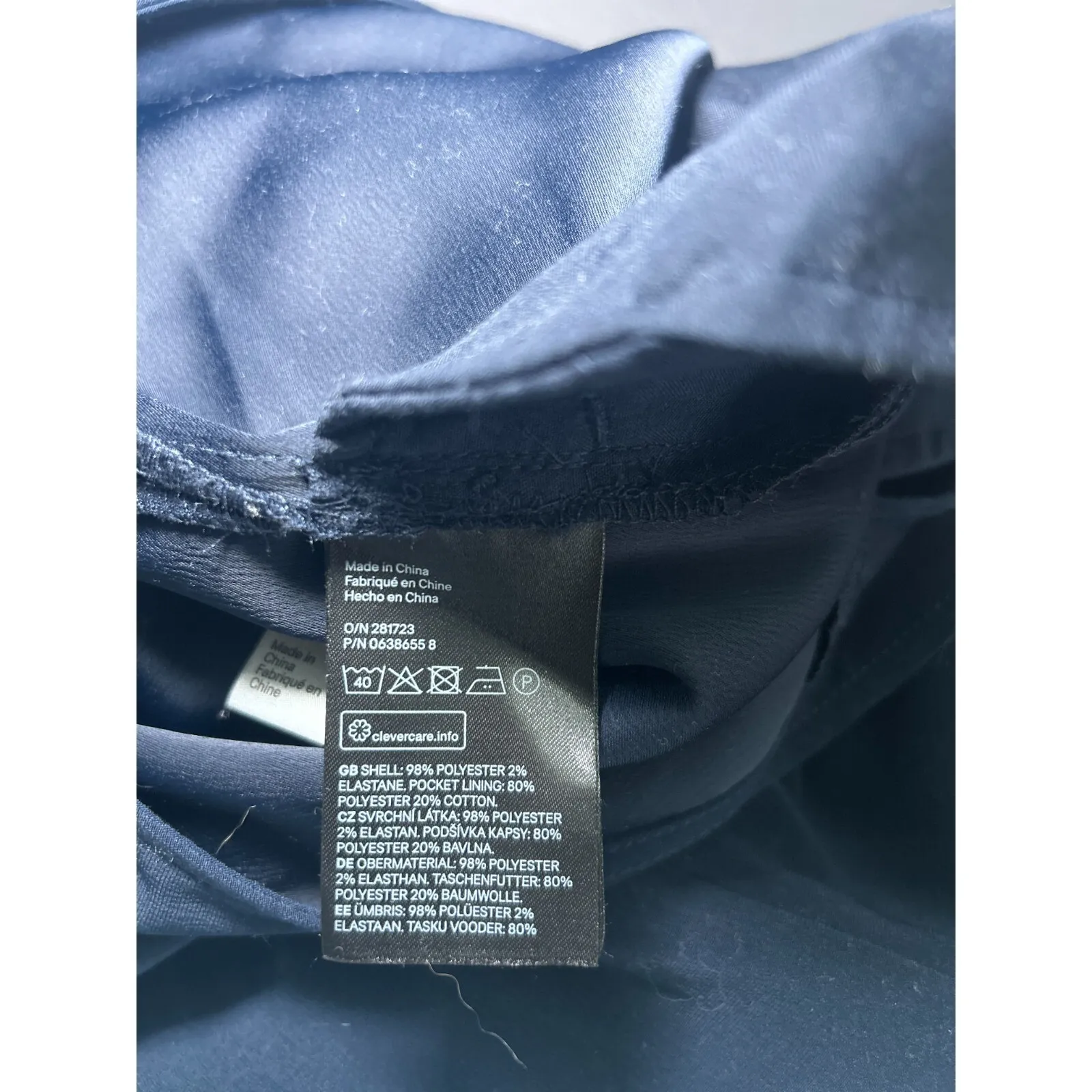 H&M Sleeveless Navy Jumpsuit Wide Leg Relaxed Fit Pockets Size 6‎ - Image 6