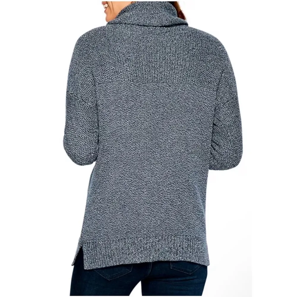 NIC+ZOE Bundle Up Cowlneck Sweater in Indigo Size XS New w/Tag Retail $148 - Image 3