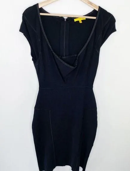 Catherine Malandrino Black Short Cap Sleeve Stretch Dress Women's Size Small S - Image 1