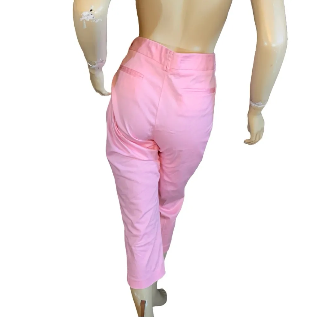 NEW YORK & COMPANY PINK COTTON & SPANDEX CROPPED TROUSERS (18) - Image 3