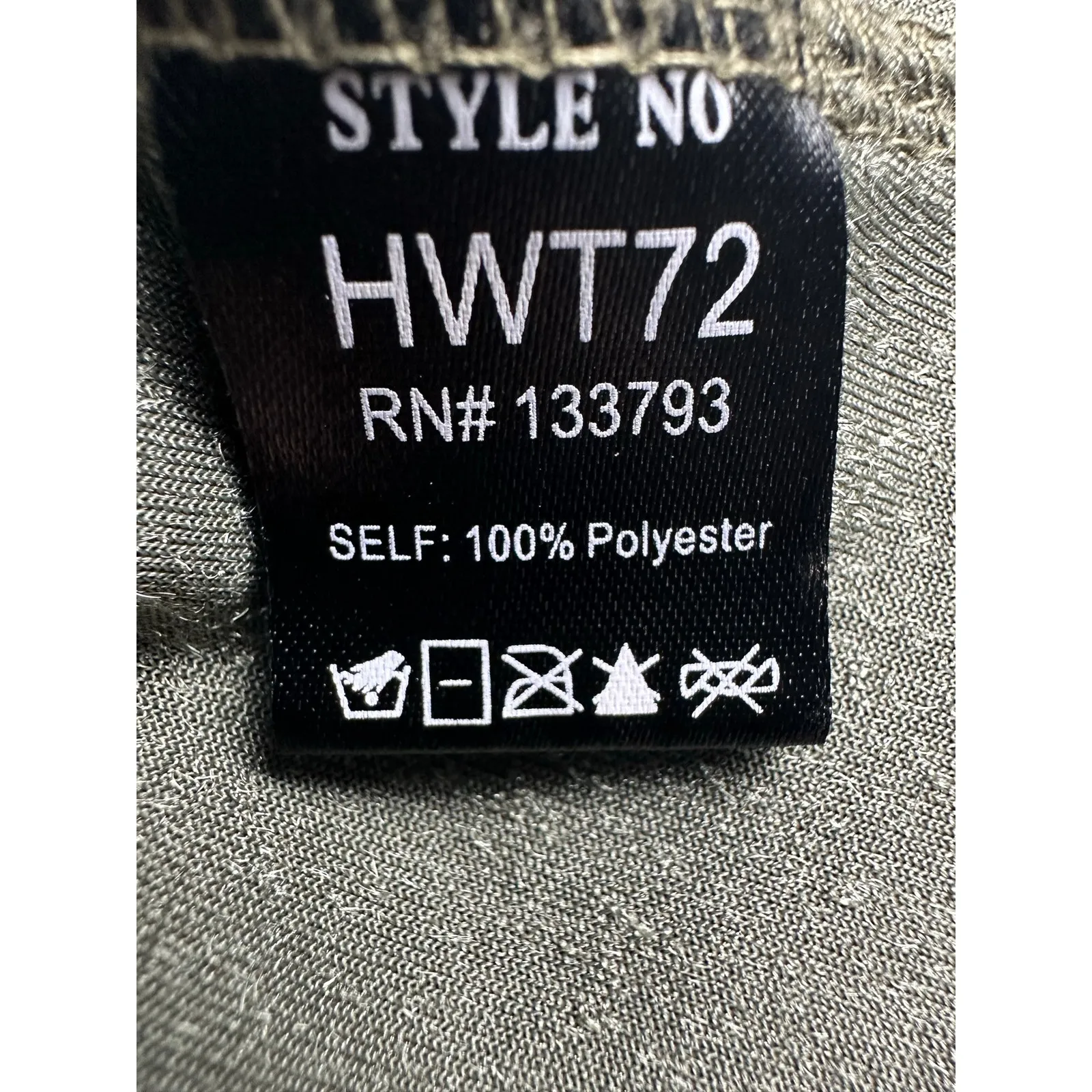 POL Size Small Olive Green Velvet Mini Shift Dress Short Sleeves Party Loose Fit - Image 8