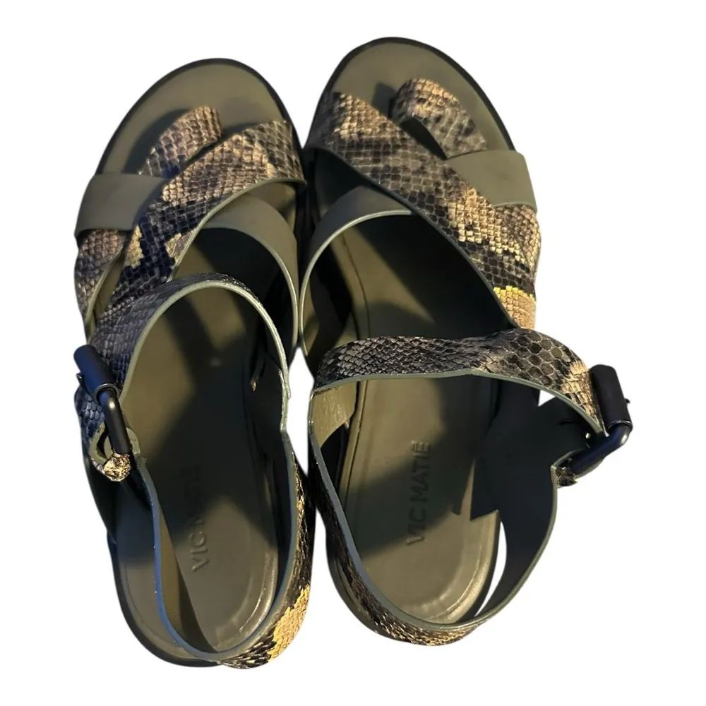 VIC MATIÈ LEATHER SANDAL VIC MATIE 1U7214D MILITARY Size 38 Green - Image 6
