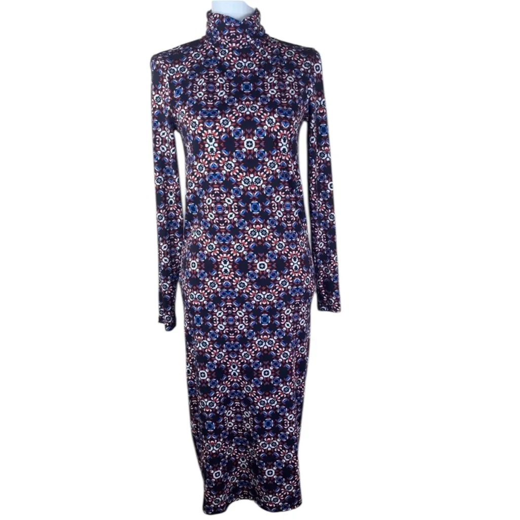 Anthropologie Kenny Mock-Neck Dress by Yumi Kim /Deja Vu Jersey Dress Size XS - Image 3