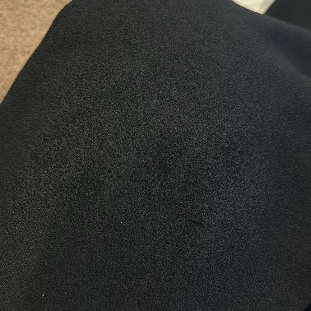 Ann Taylor Women’s Black Elastic Waist Dress Pant Joggers w/ Faux Leather Trim - Image 7