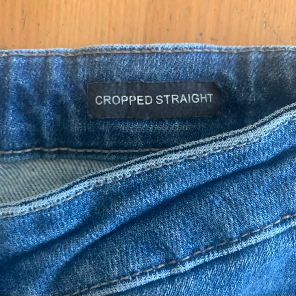 Judy Blue Cropped Straight High Rise Raw Hem Jeans Size 11/30 - Image 3