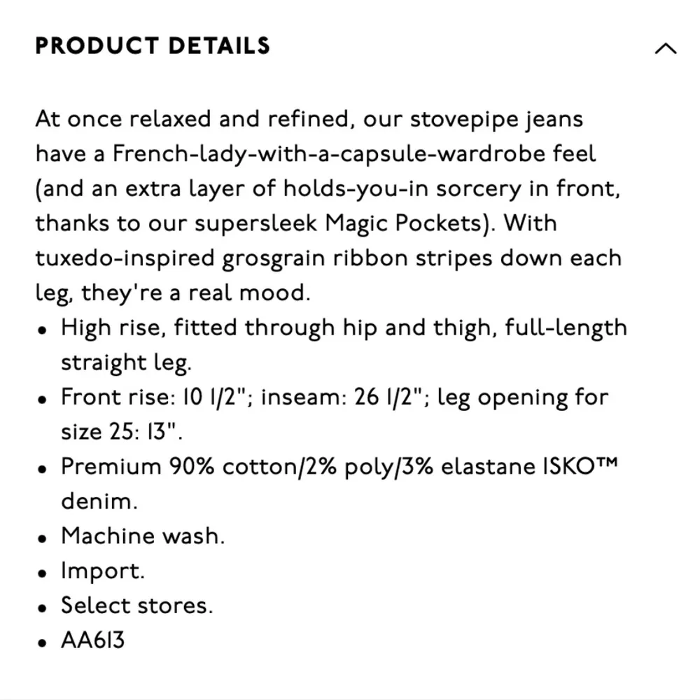 Madewell Stovepipe Jeans with Ribbon Tux Stripe NWOT - Image 6