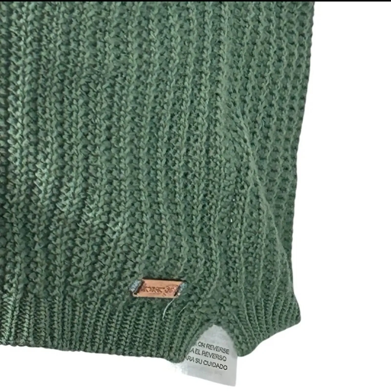 Kensie Girl Cropped Ribbed Green Tank Top Size 14 Girls/Women’s Small - Image 3